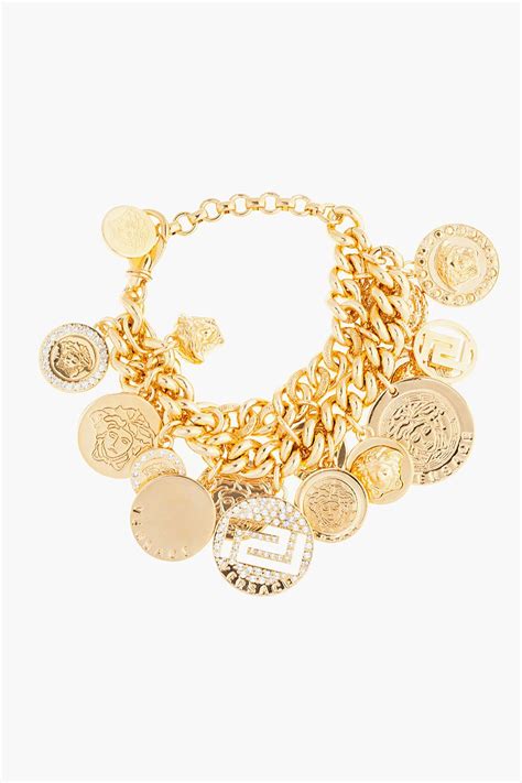 versace chain charm bracelet|versace bracelets.